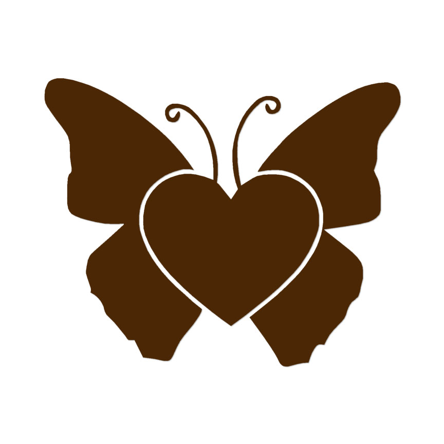 Butterfly Heart - Vinyl Decal Sticker - Multiple Color & Sizes